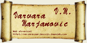 Varvara Marjanović vizit kartica